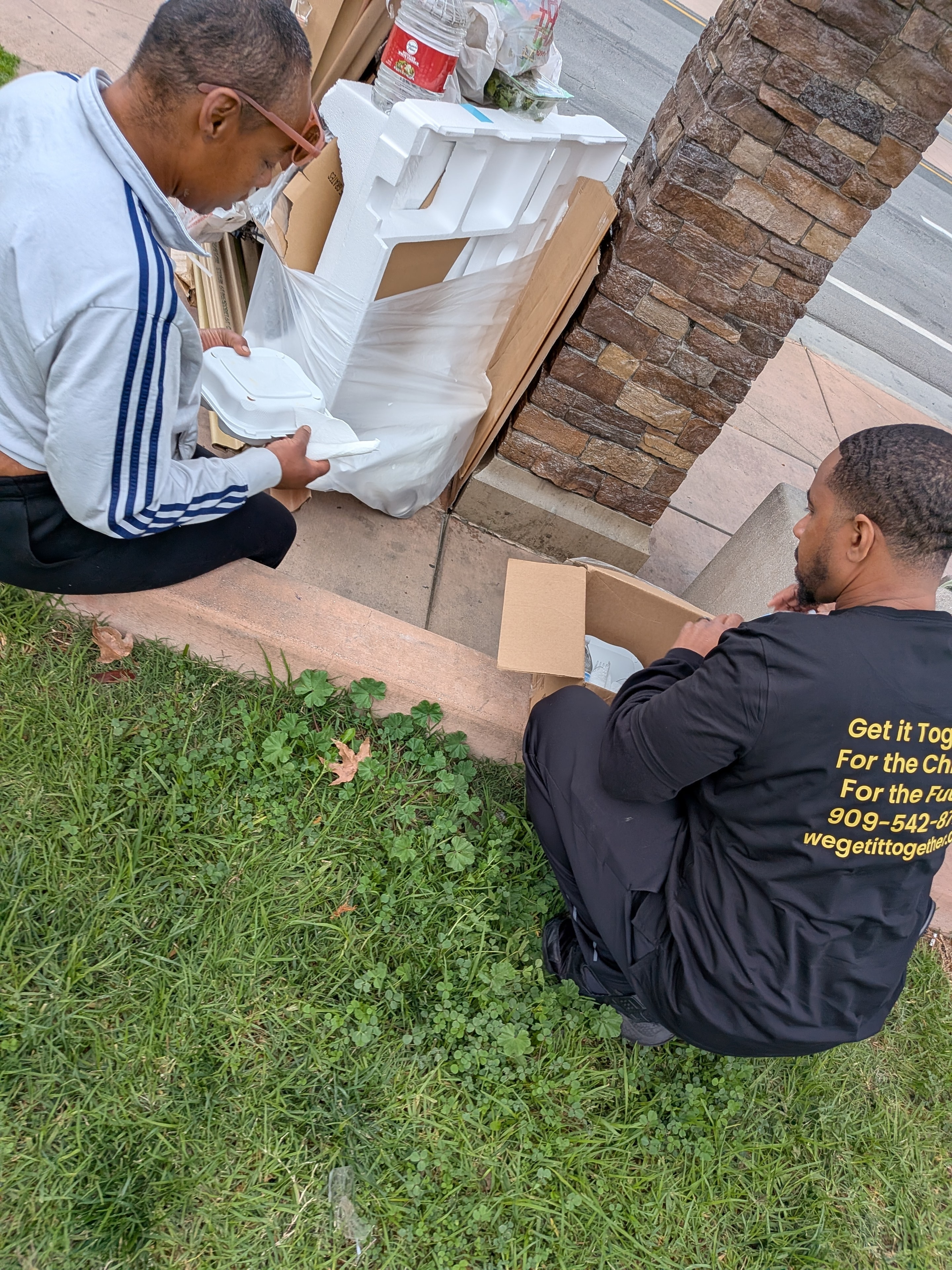 Unloading supply boxes for outreach